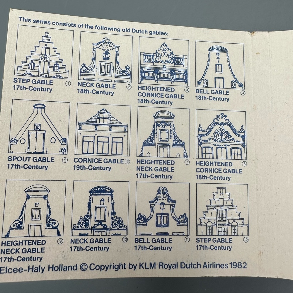 VTG KLM Business Class Airlines Dutch Tile Coaster 3”x3” 1982 - Picture 12 of 13